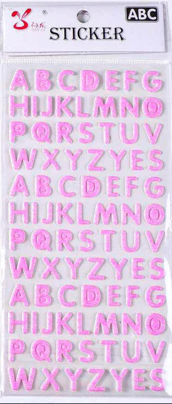 Glitter Alphabet & Numbers Stickers