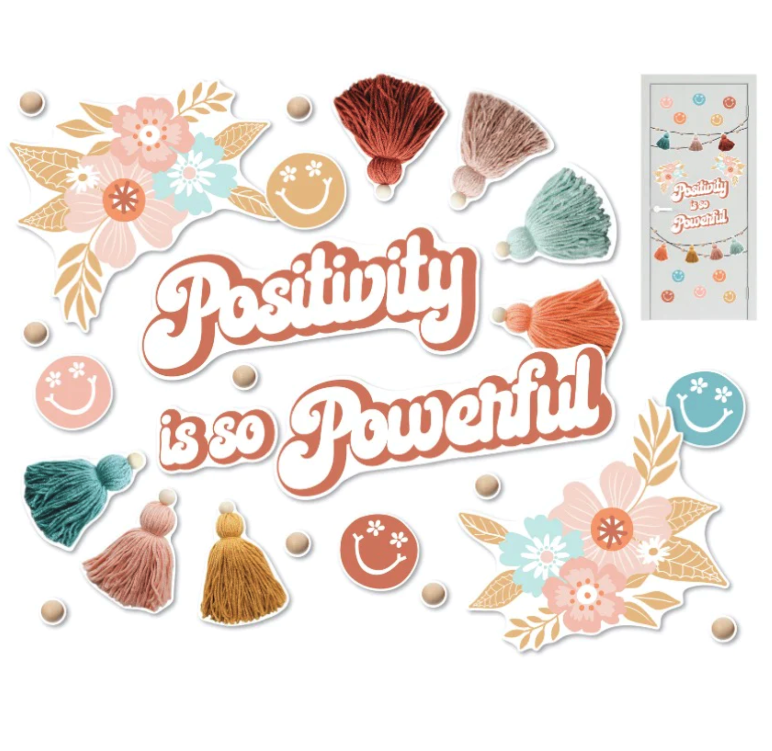 Good Vibes - Positivity is Powerful Door Decor by Schoolgirl Style