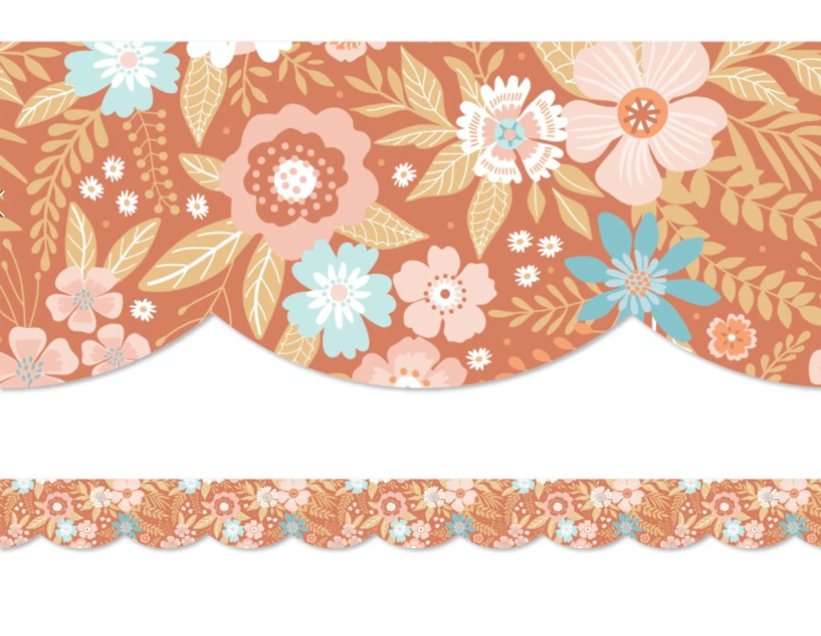 Good Vibes - Fields of Flowers Border by Schoolgirl Style