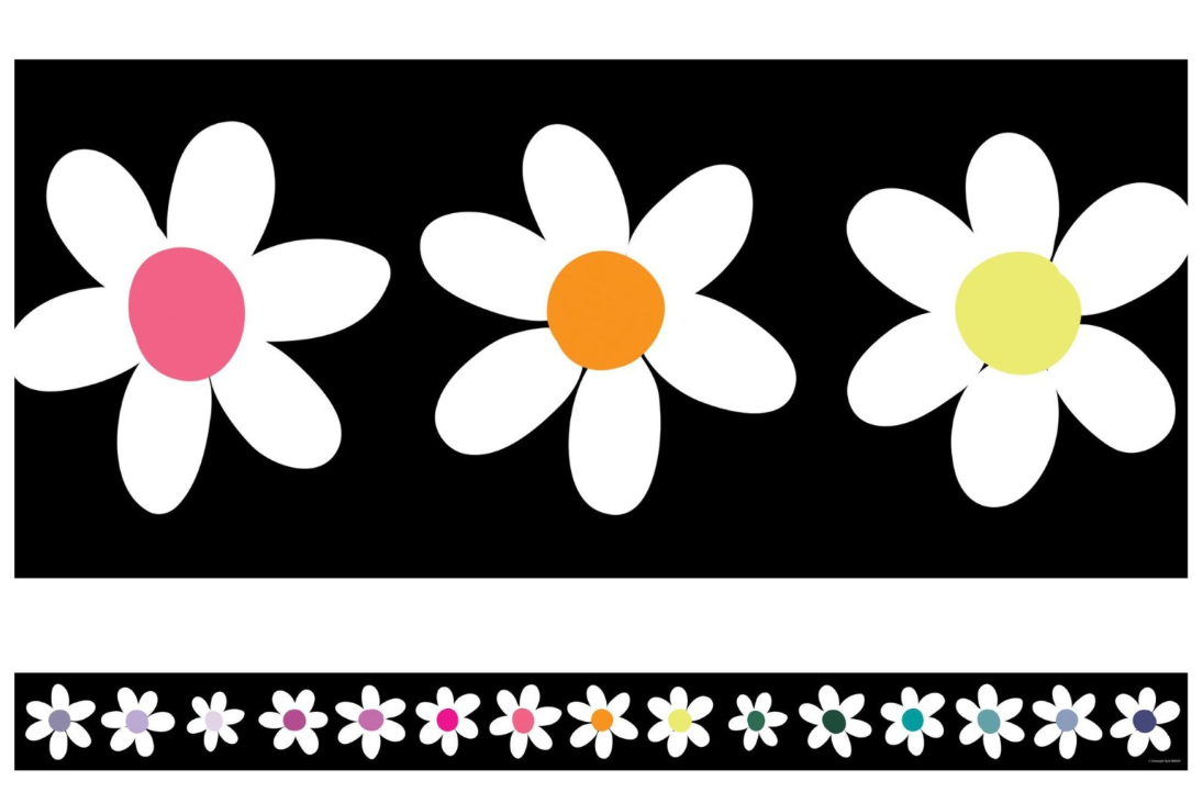 Midnight Meadow - Pocketful of Daisies Border by Schoolgirl Style