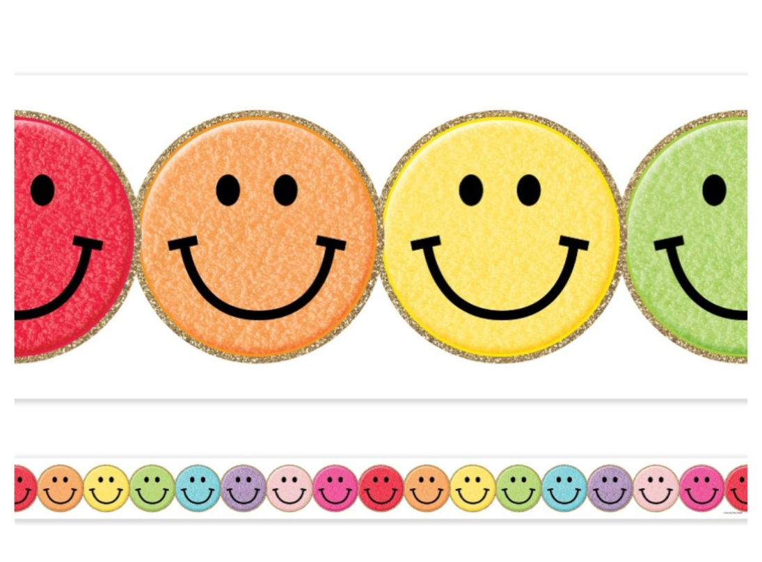 Sprinkle Kindness - Feels Like Friday Rainbow Smiles Border by Schoolgirl Style