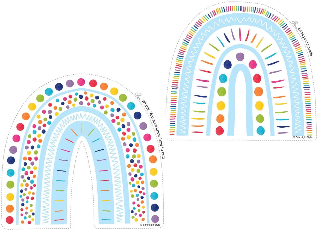 Sprinkle Kindness - Over the Rainbow Cut Outs by Schoolgirl Style