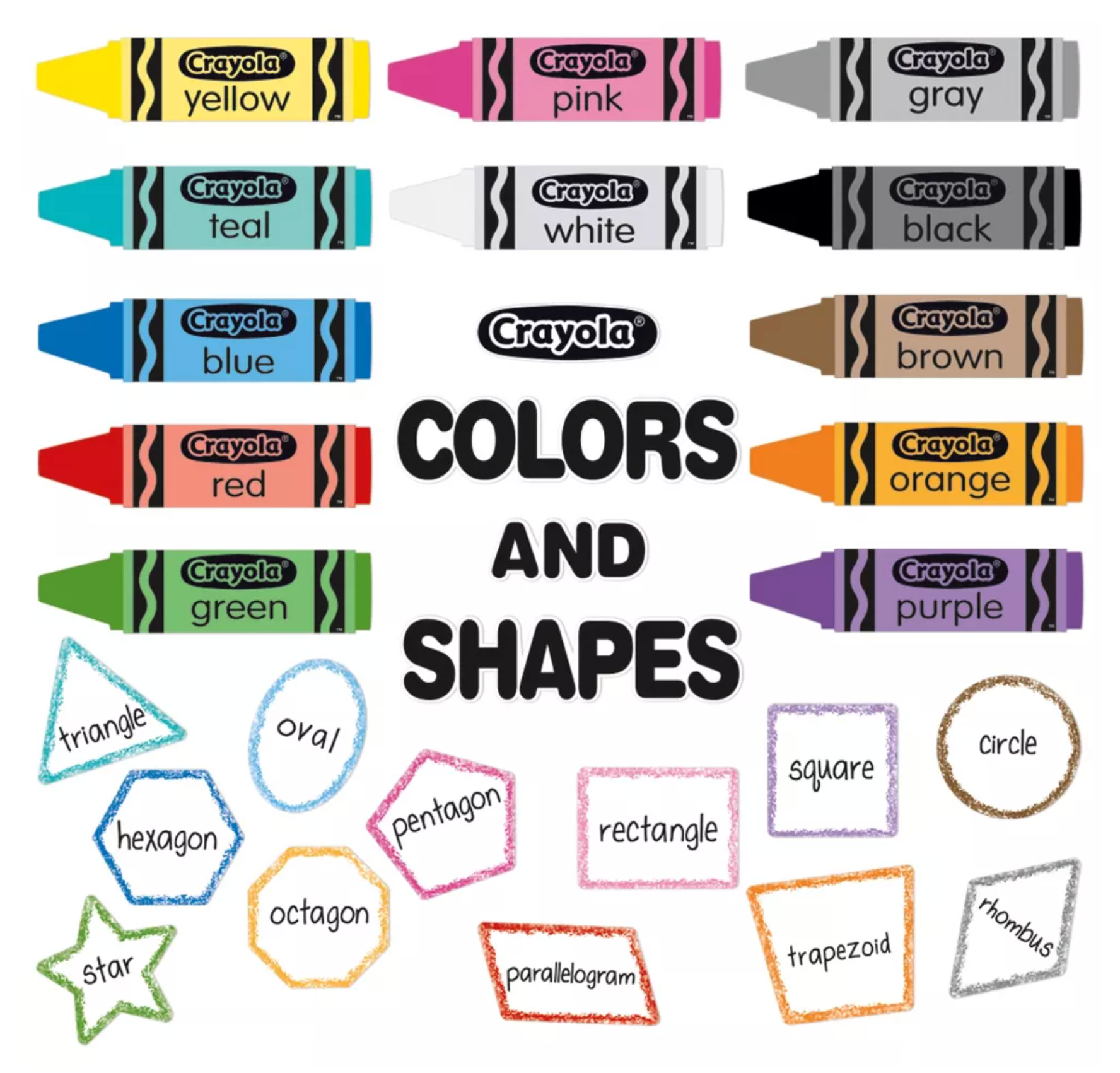 Crayola Colors & Shapes Bulletin Board Set
