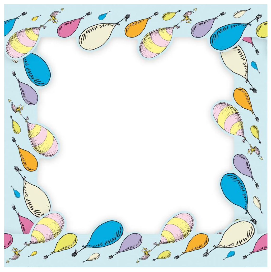 Oh The Places You'll Go Balloons Border