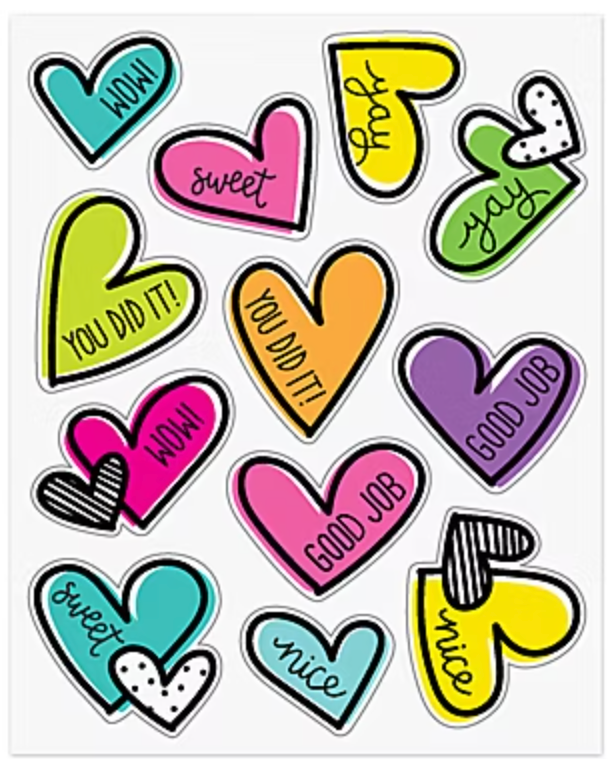Kind Vibes Doodle Heart Stickers