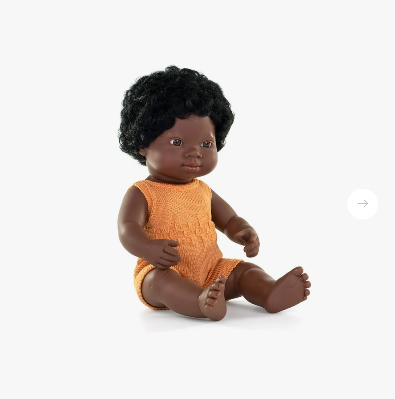 Miniland Diversity Doll - African Girl with Curly Black Hair