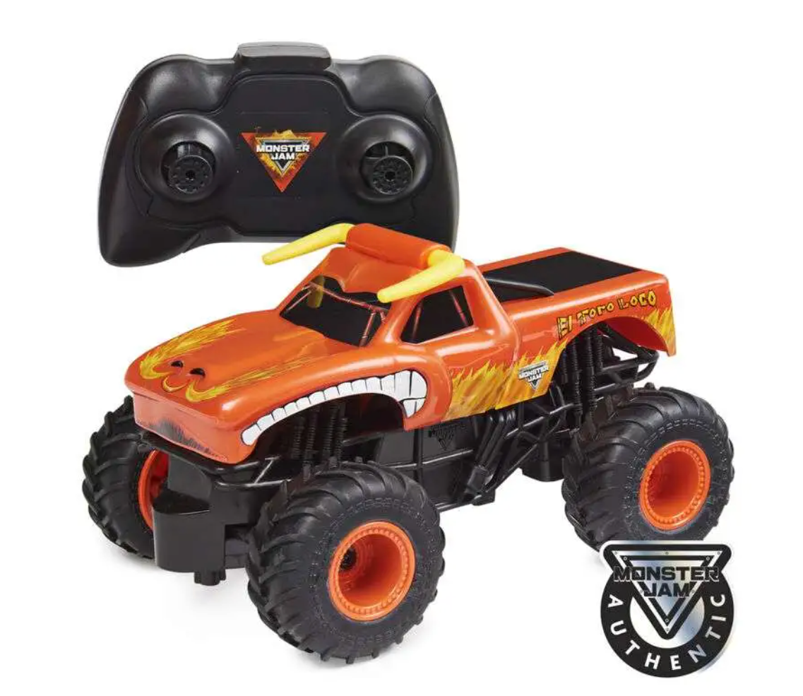Monster Jam, Official El Toro Loco Remote Control Monster Truck, 1:24 Scale