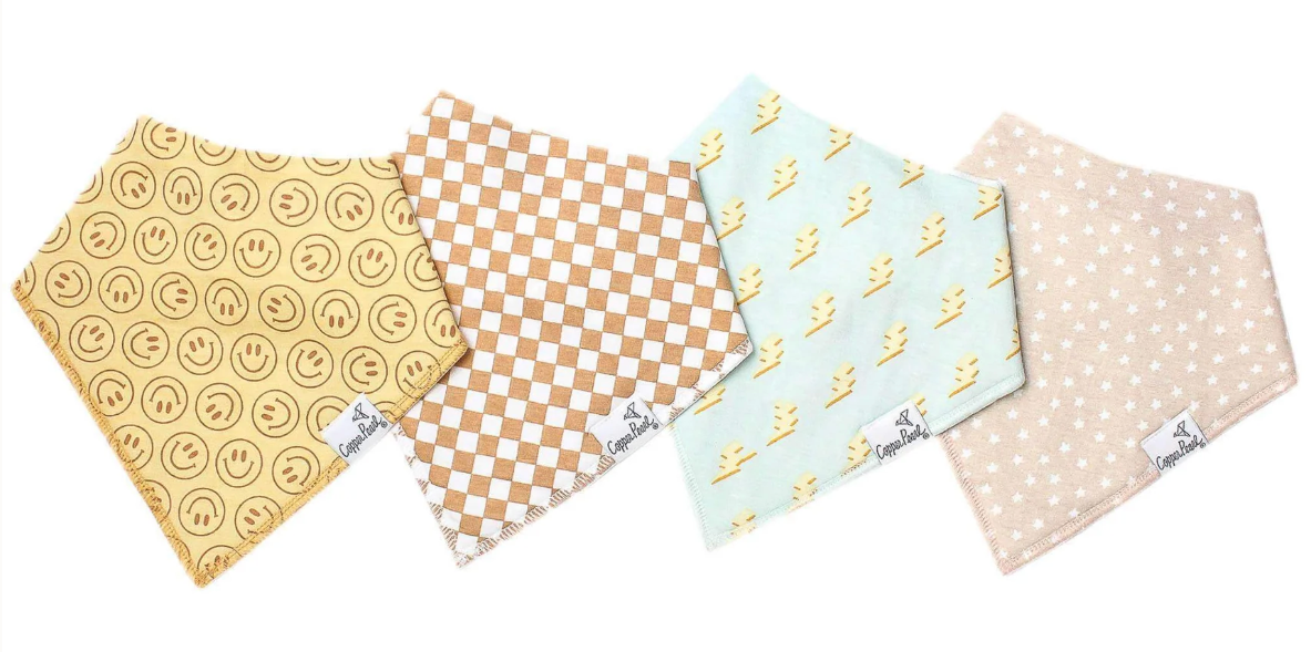 Copper Pearl Vance Set Of 4 Bandana Bibs
