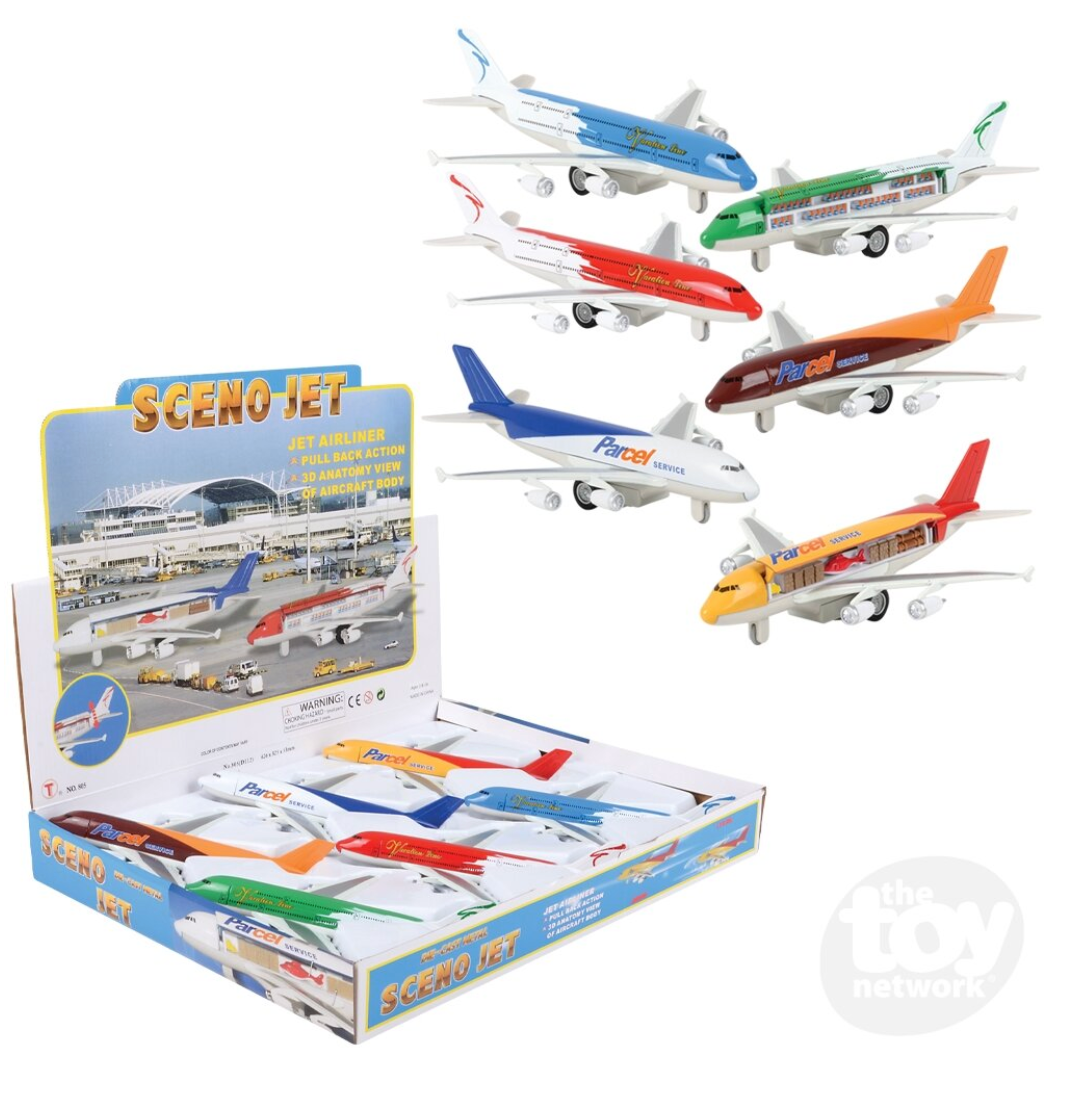 7.5" Diecast Pull Back Super Jumbo Air Liner