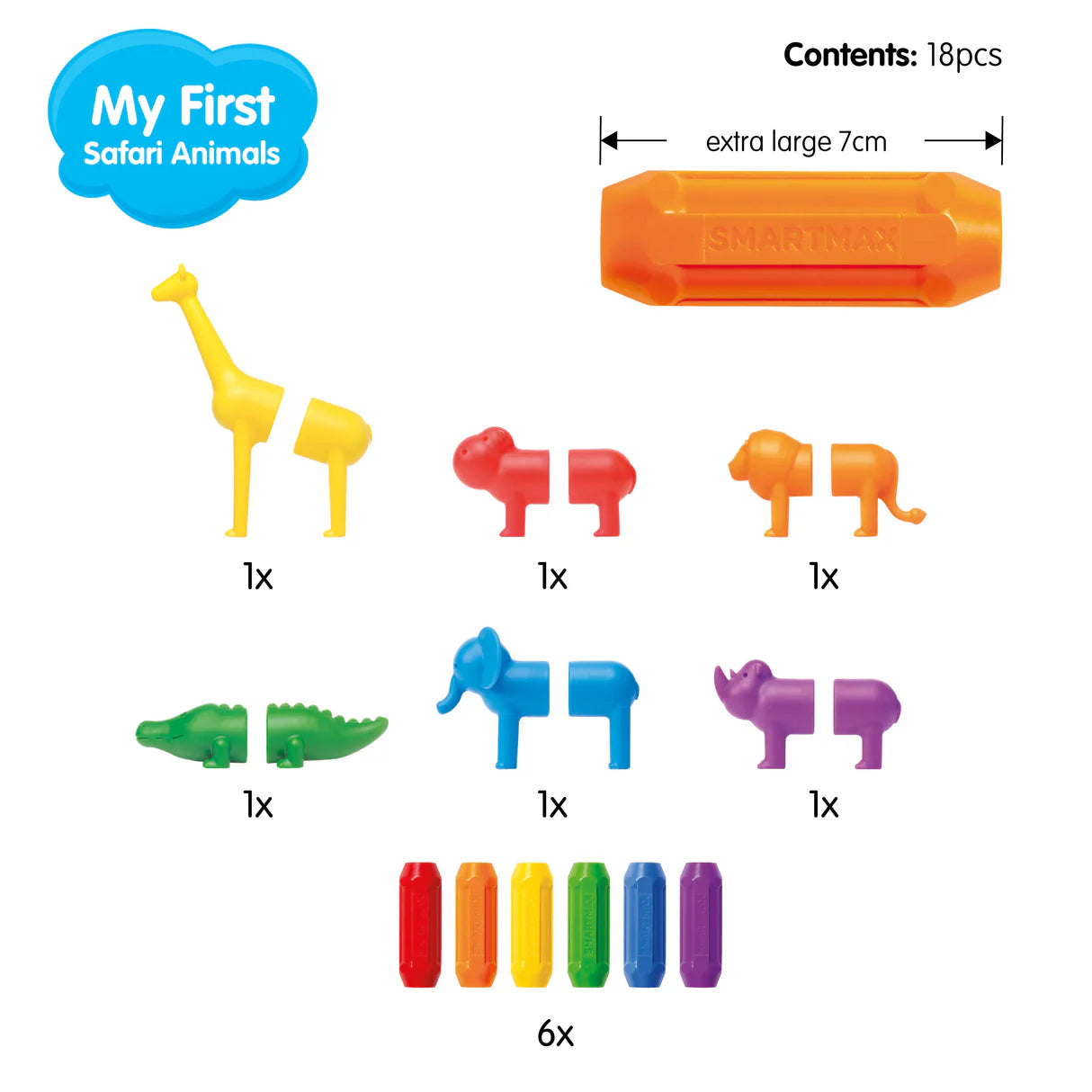 SmartMax My First Safari Animals STEM Magnetic Discovery Set