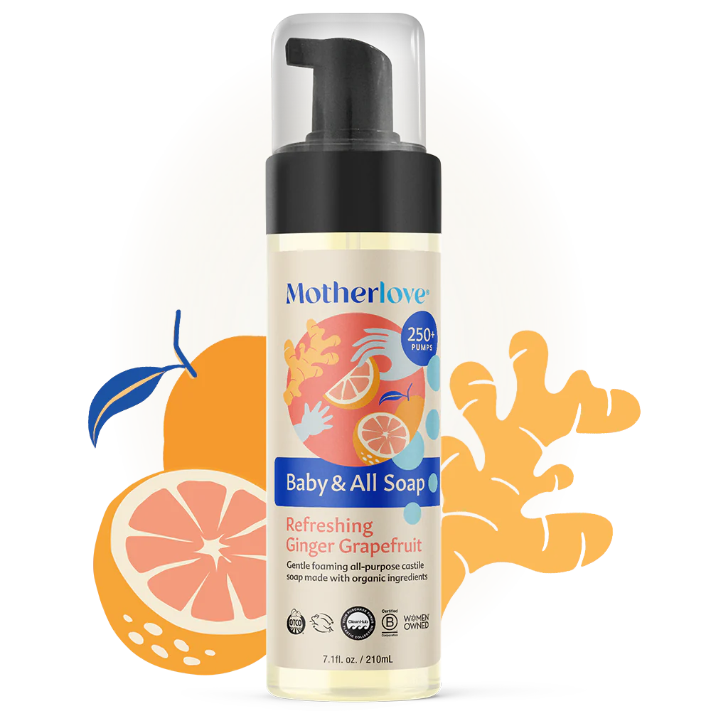 Motherlove Baby & All Foaming Castile Soap 5.7oz - Ginger Grapefruit