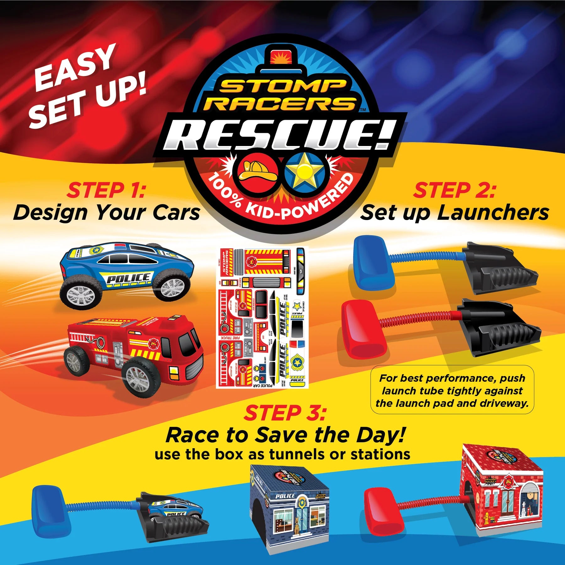 Stomp Rocket Rescue Racers