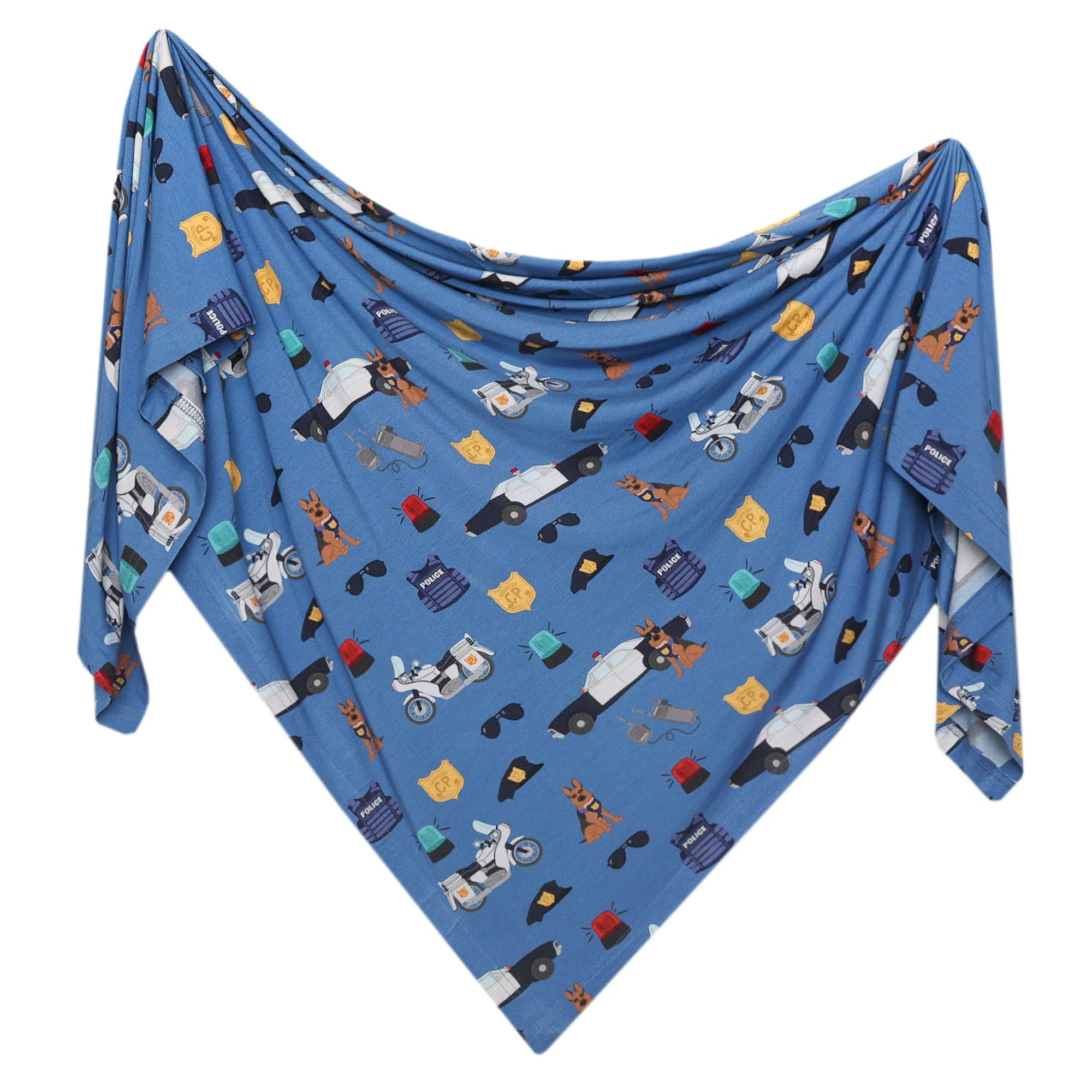 Copper Pearl Policemen Bamboo Swaddle Blanket