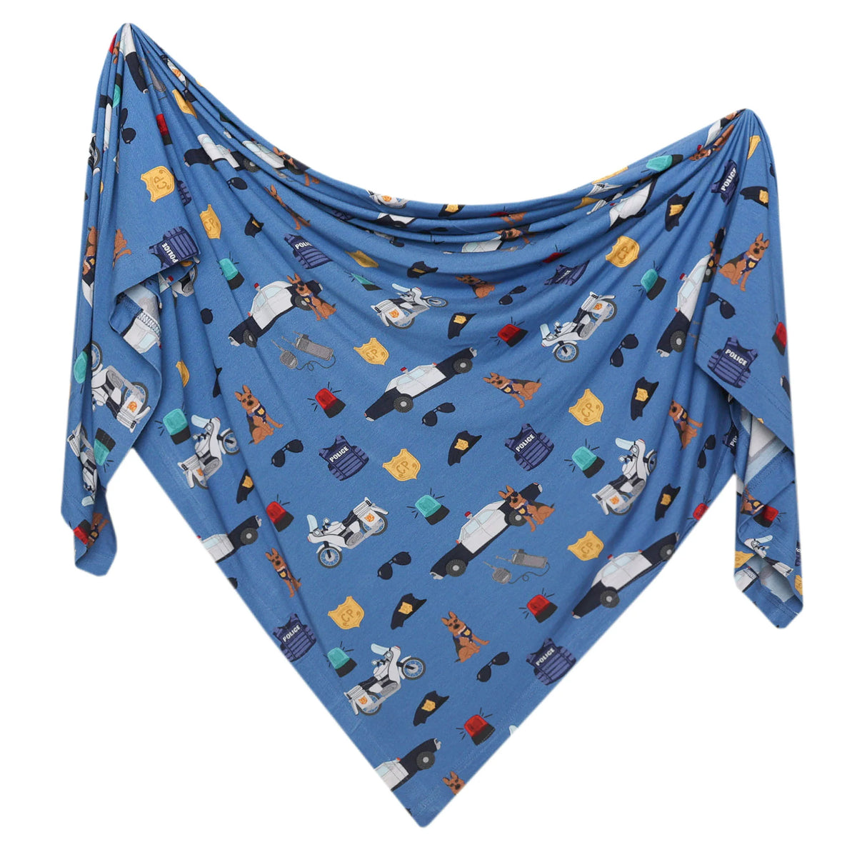 Copper Pearl Policemen Bamboo Swaddle Blanket