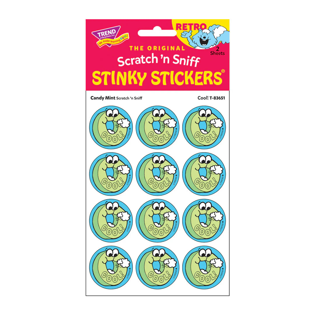 Retro Stinky Stickers - Cool!/Candy Mint