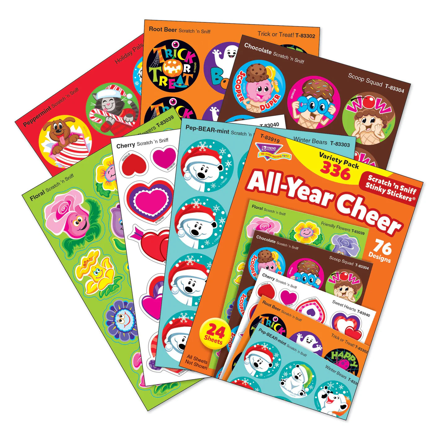 All-Year Cheer Scratch 'n Sniff Stinky Stickers Variety Pack