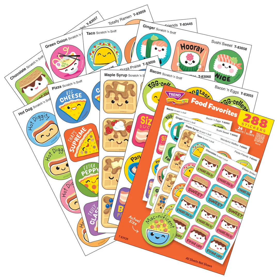 Food Favorites Scratch 'n Sniff Stinky Stickers Variety Pack