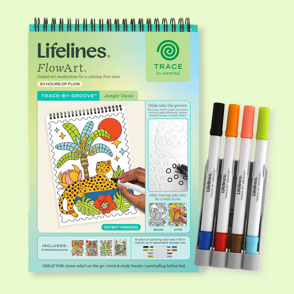 Lifelines FlowArt®: Trace-By-Groove, Jungle Oasis
