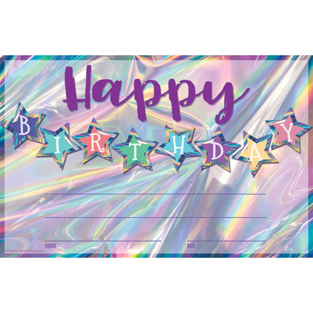 Iridescent Happy Birthday Awards