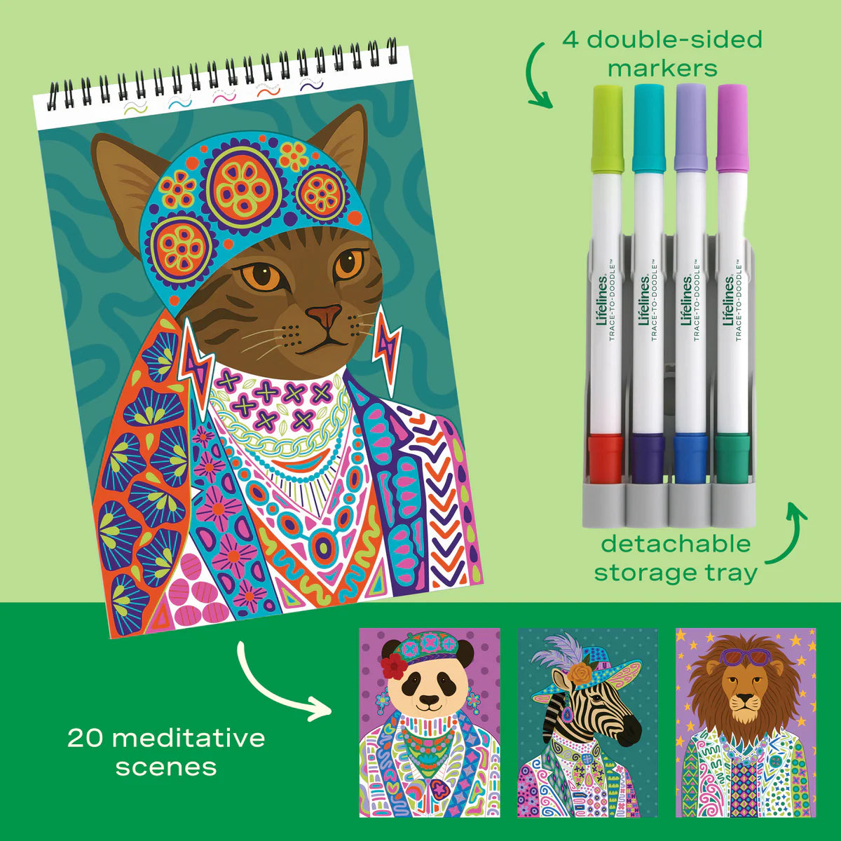 Lifelines FlowArt®: Trace-To-Doodle, Wild Style