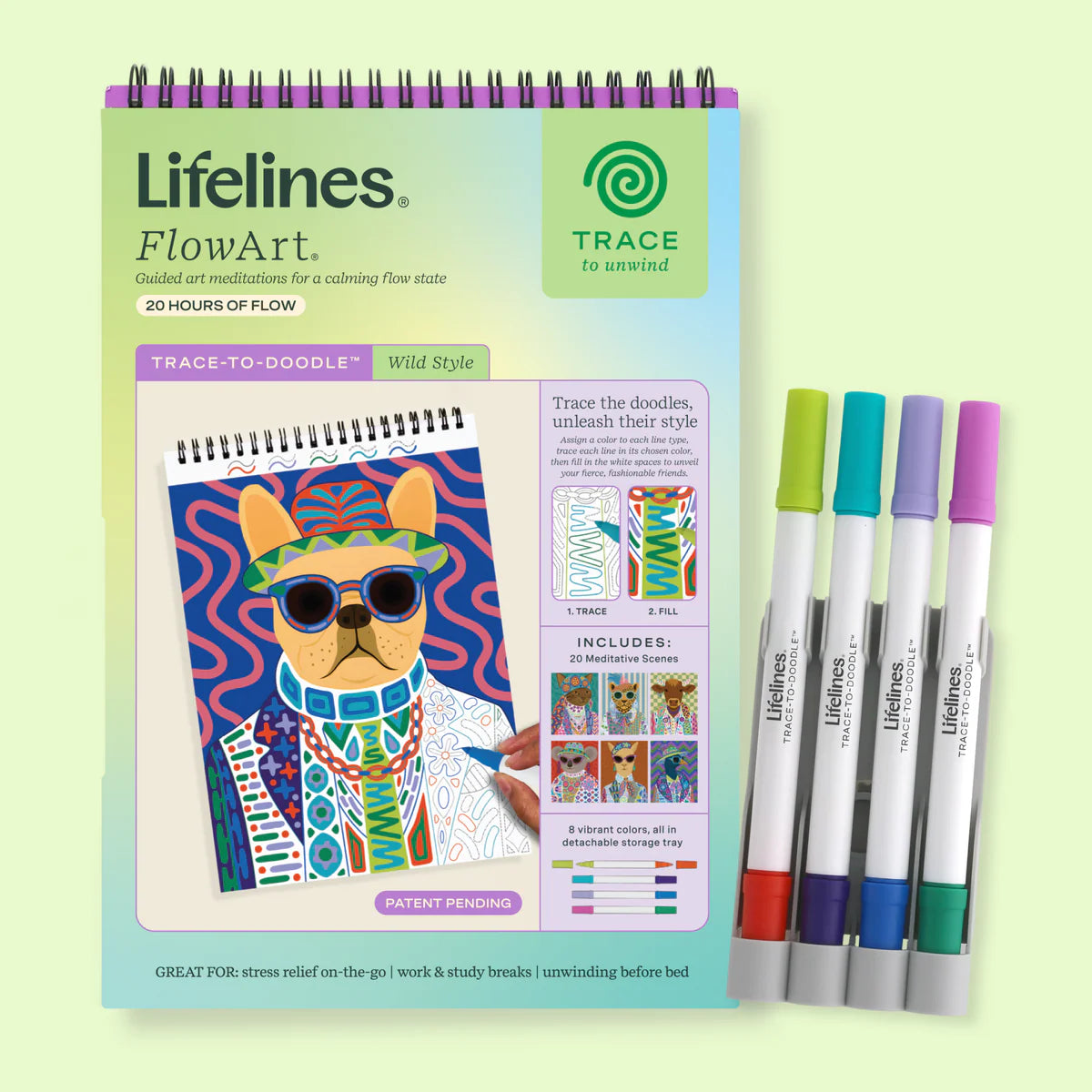 Lifelines FlowArt®: Trace-To-Doodle, Wild Style
