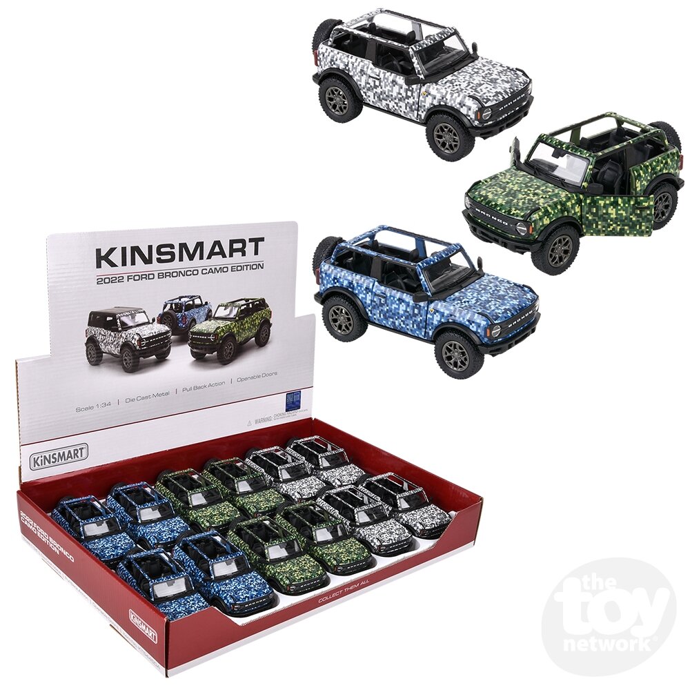 5" Diecast 2022 Ford Bronco Open Top Camo Print