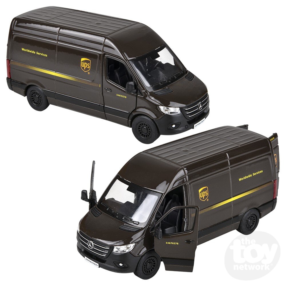 5" Diecast Pull Back Ups Delivery Van