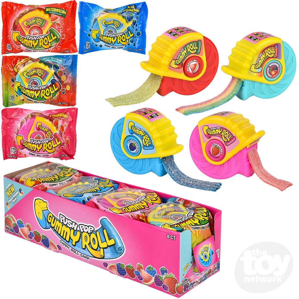 Push Pop Gummy Roll Candy