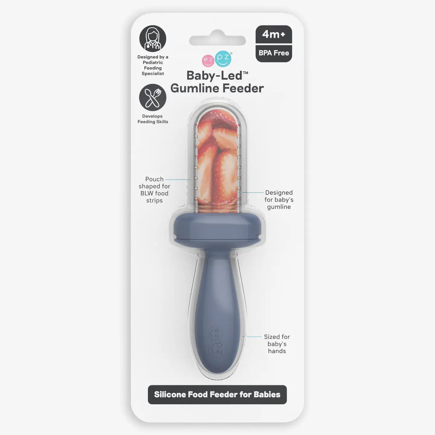 ezpz Baby-Led Gumline Feeder - Indigo
