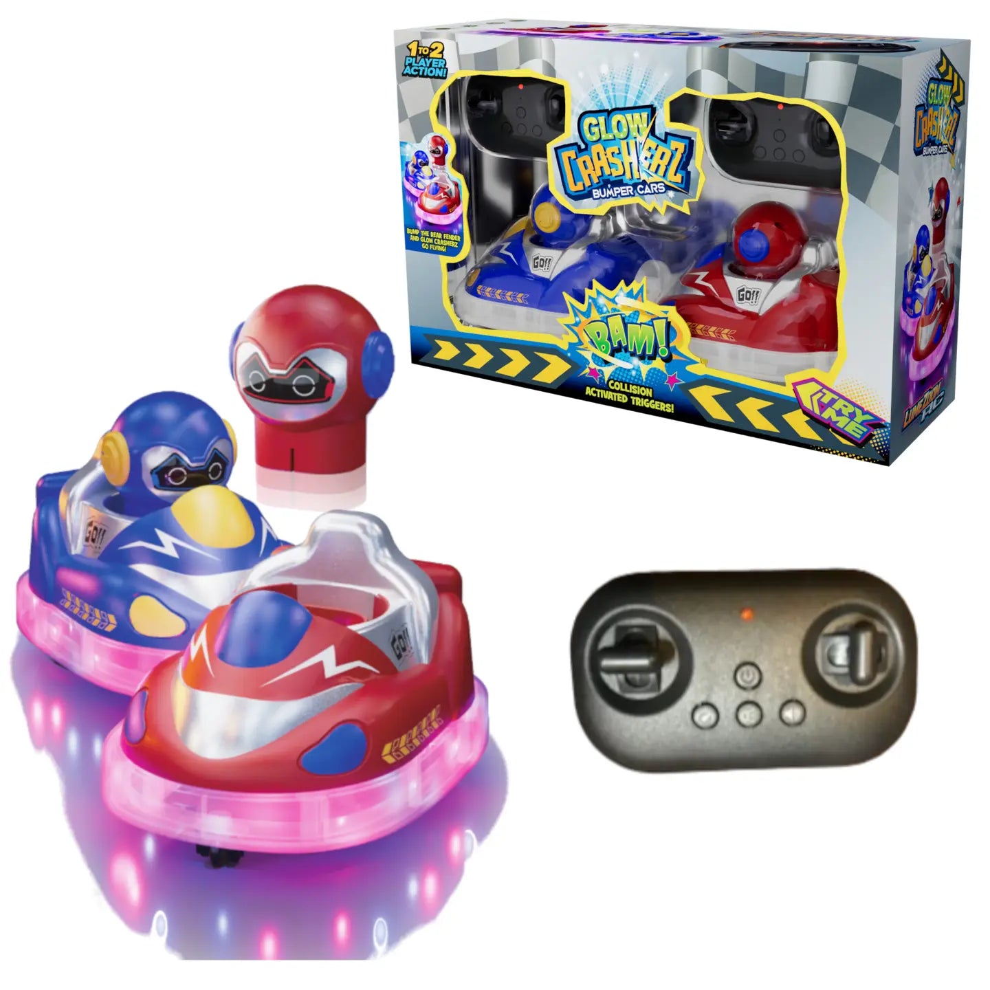 Glow Crasherz Bumper Cars - Ejecting Cars with Light & Sound