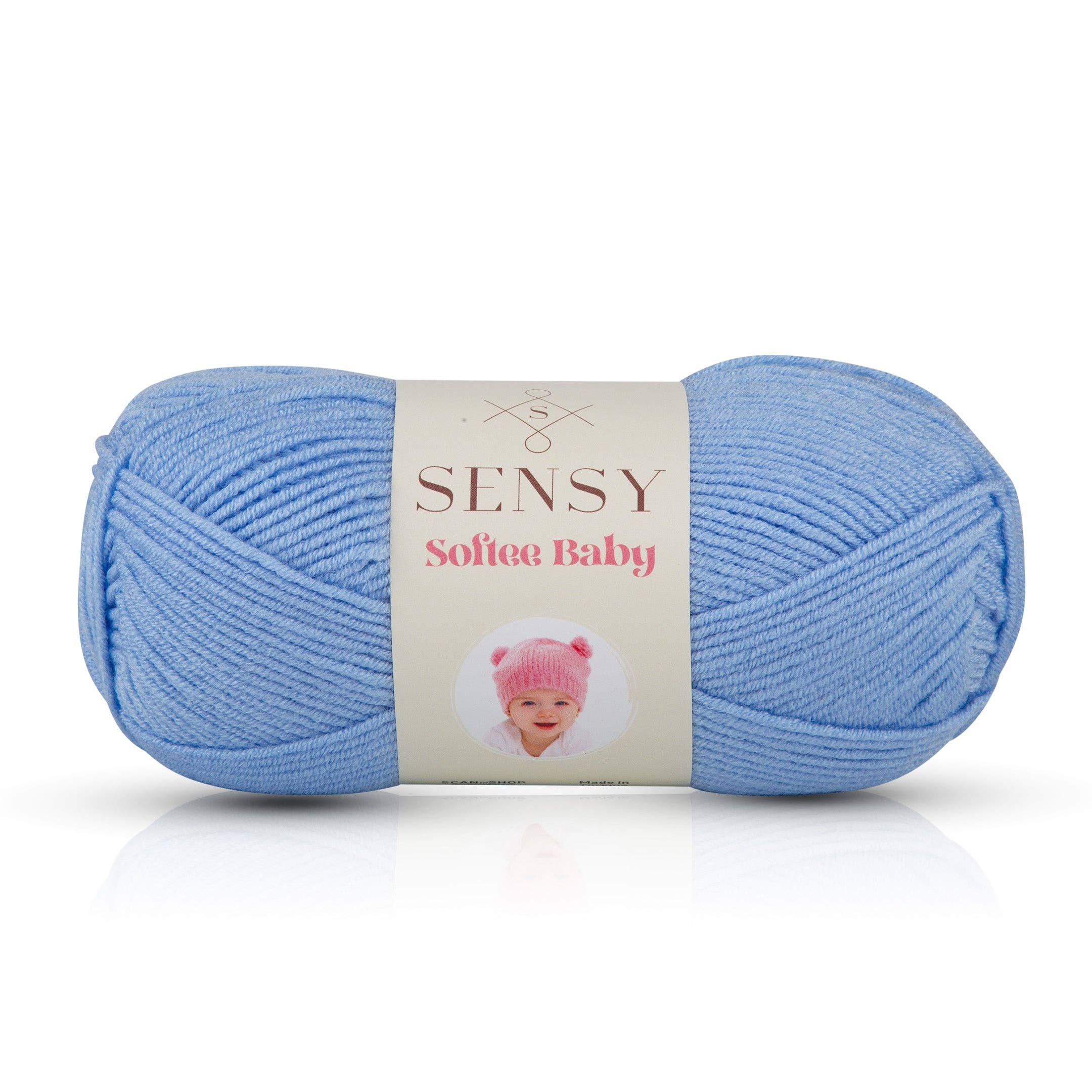 Sensy Softee Baby Yarn, 3.5 oz, 275 Yards, Gauge 3 Light