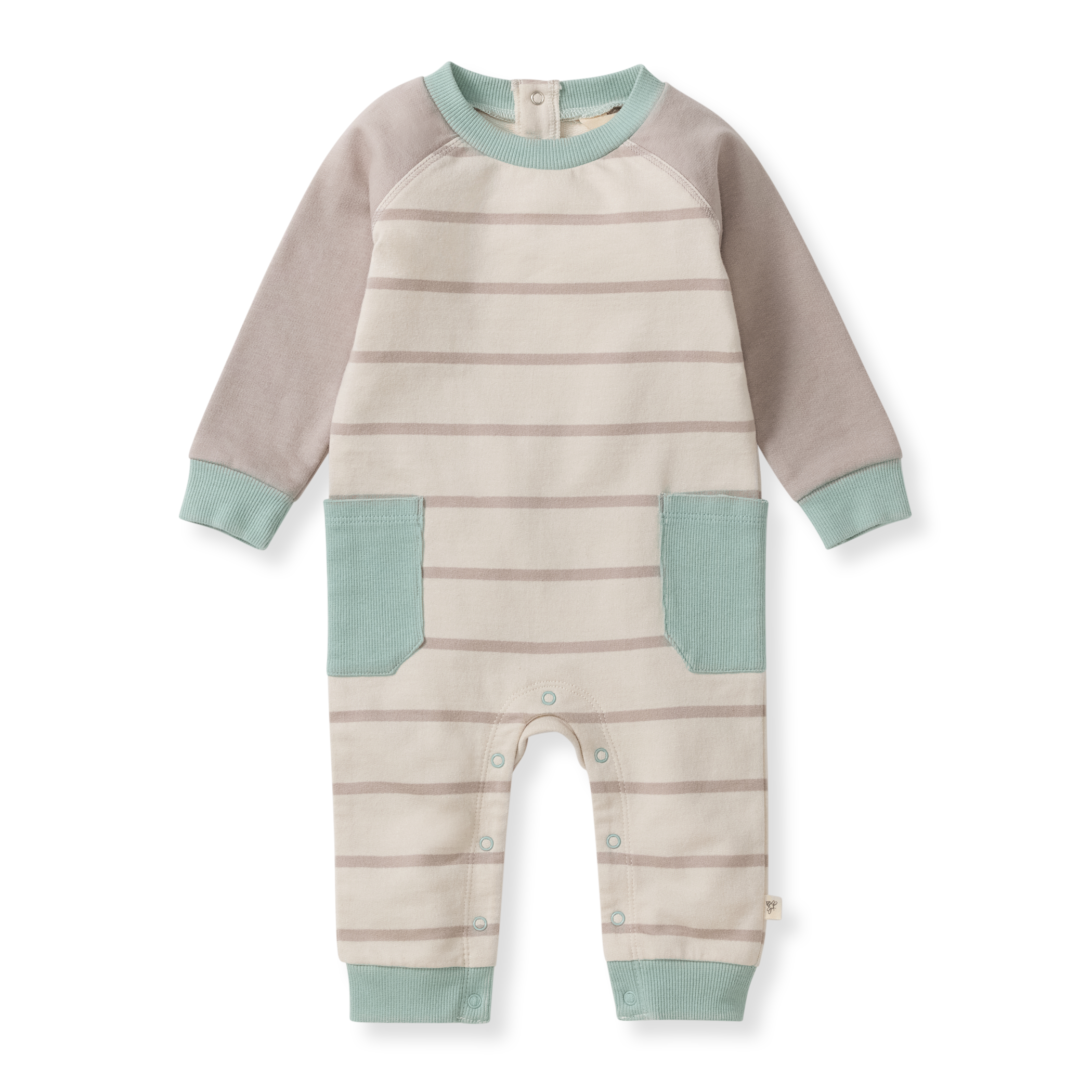 Burt's Bees Organic Cotton Basic Stripe Baby Jumpsuit