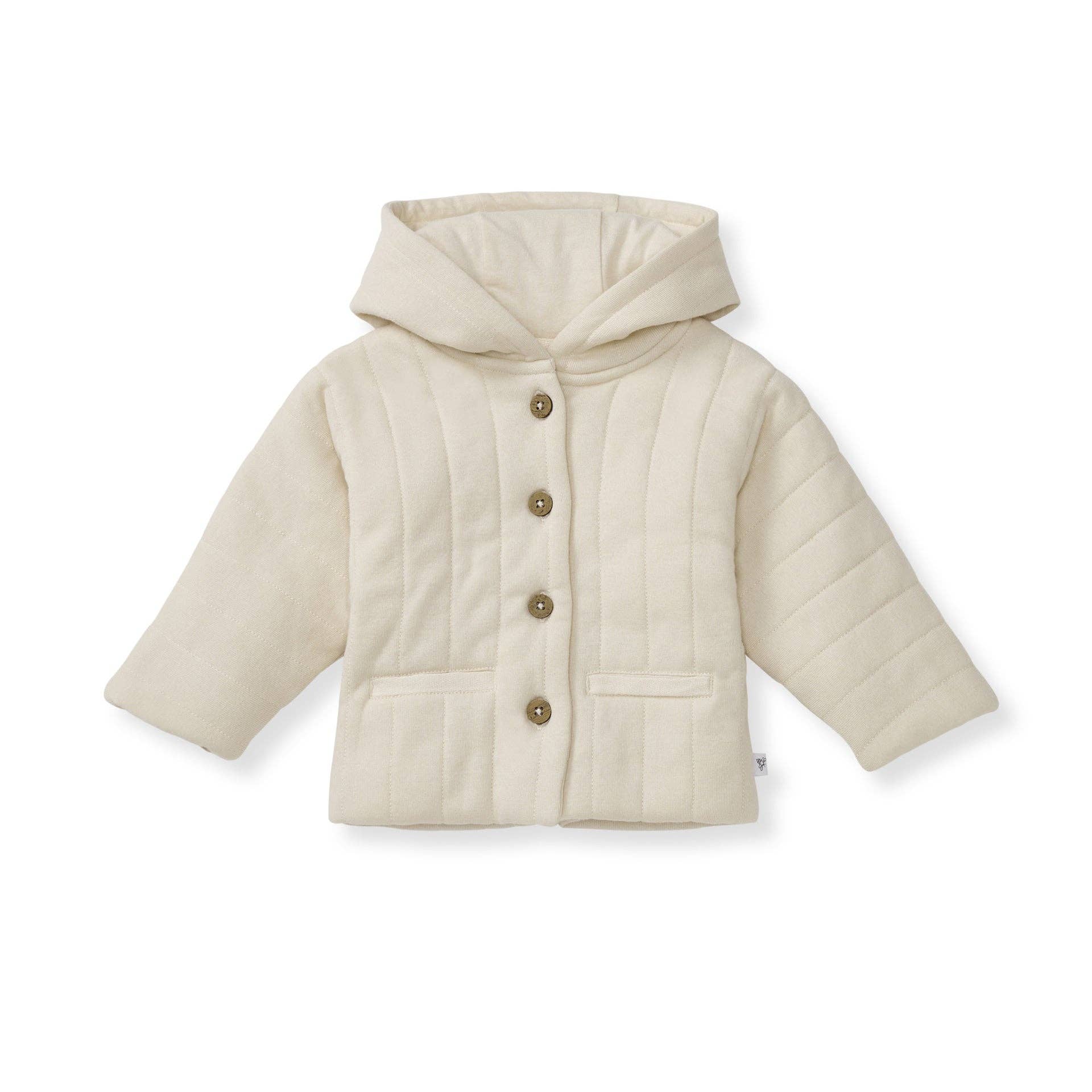 Burt's Bees Organic Cotton Quilted Baby Jacket - Oat