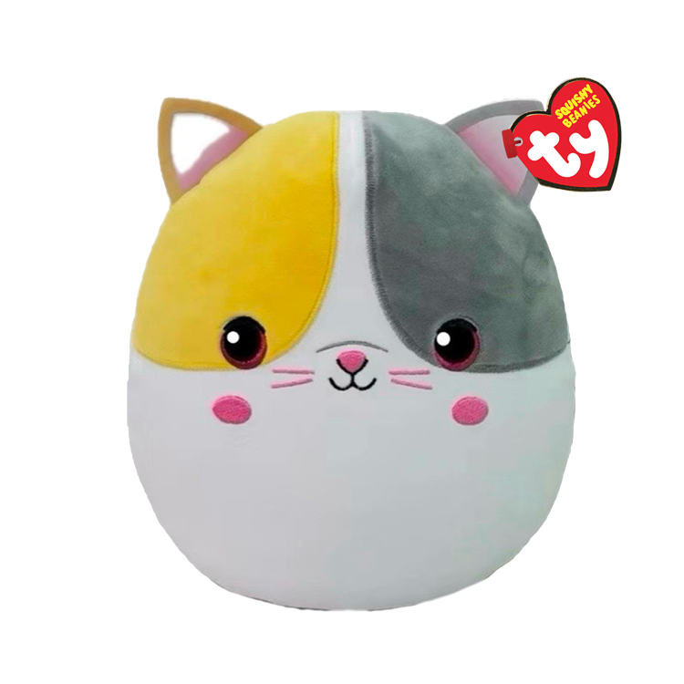 Ty Squish - Snuggles Cat Multi 10"