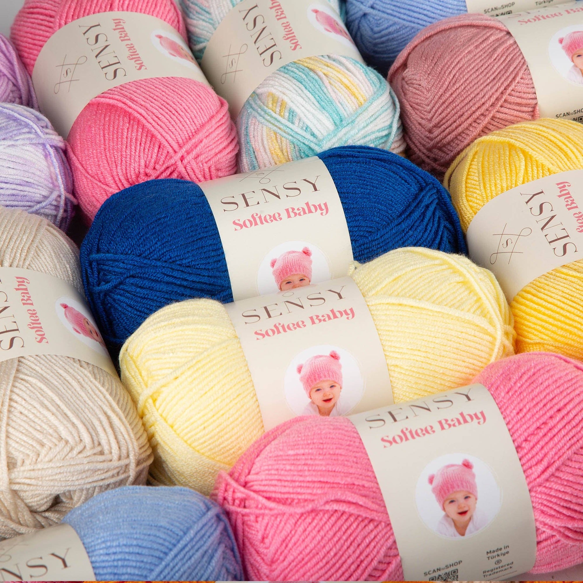 Sensy Softee Baby Yarn, 3.5 oz, 275 Yards, Gauge 3 Light