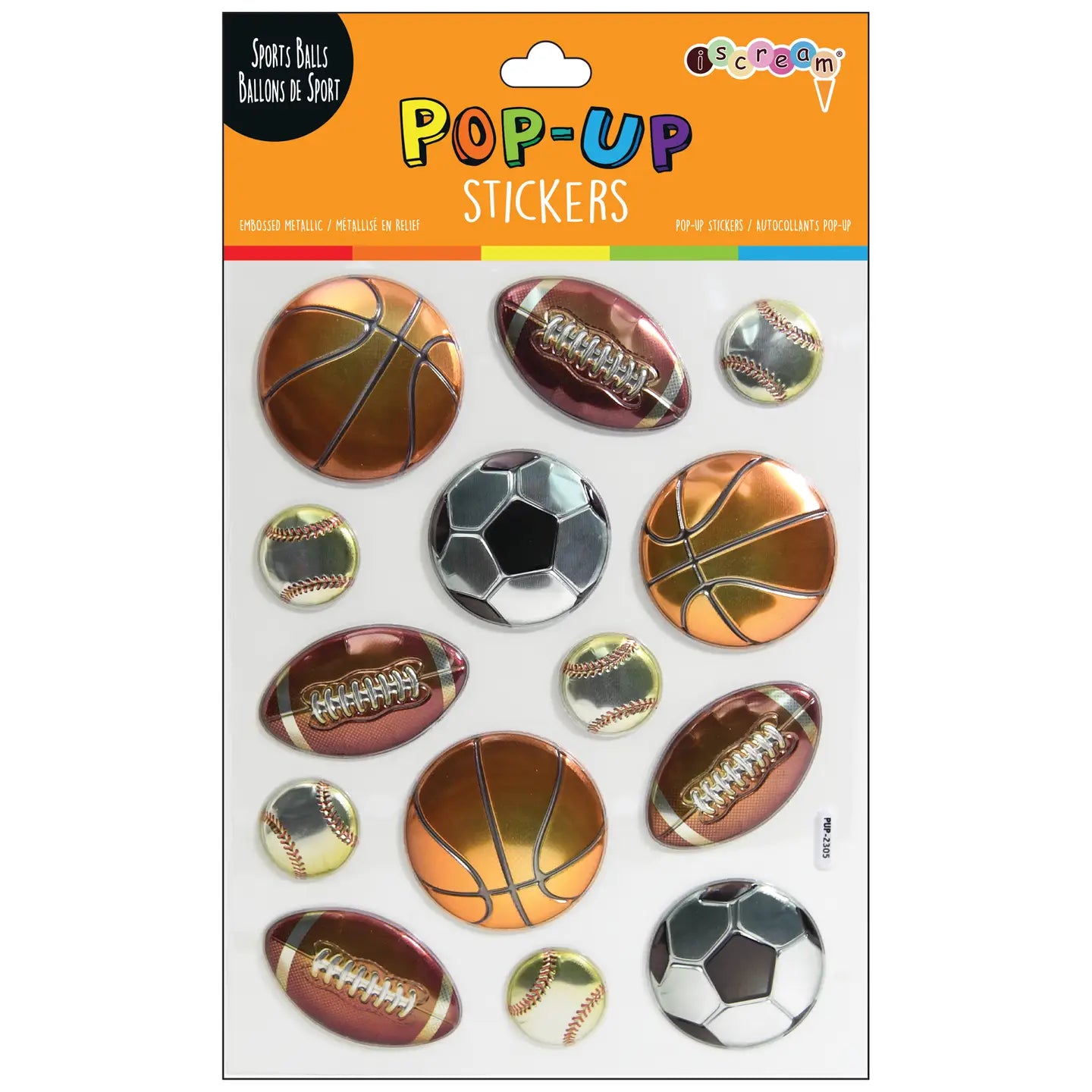 Sports Balls Pop Up Stickers
