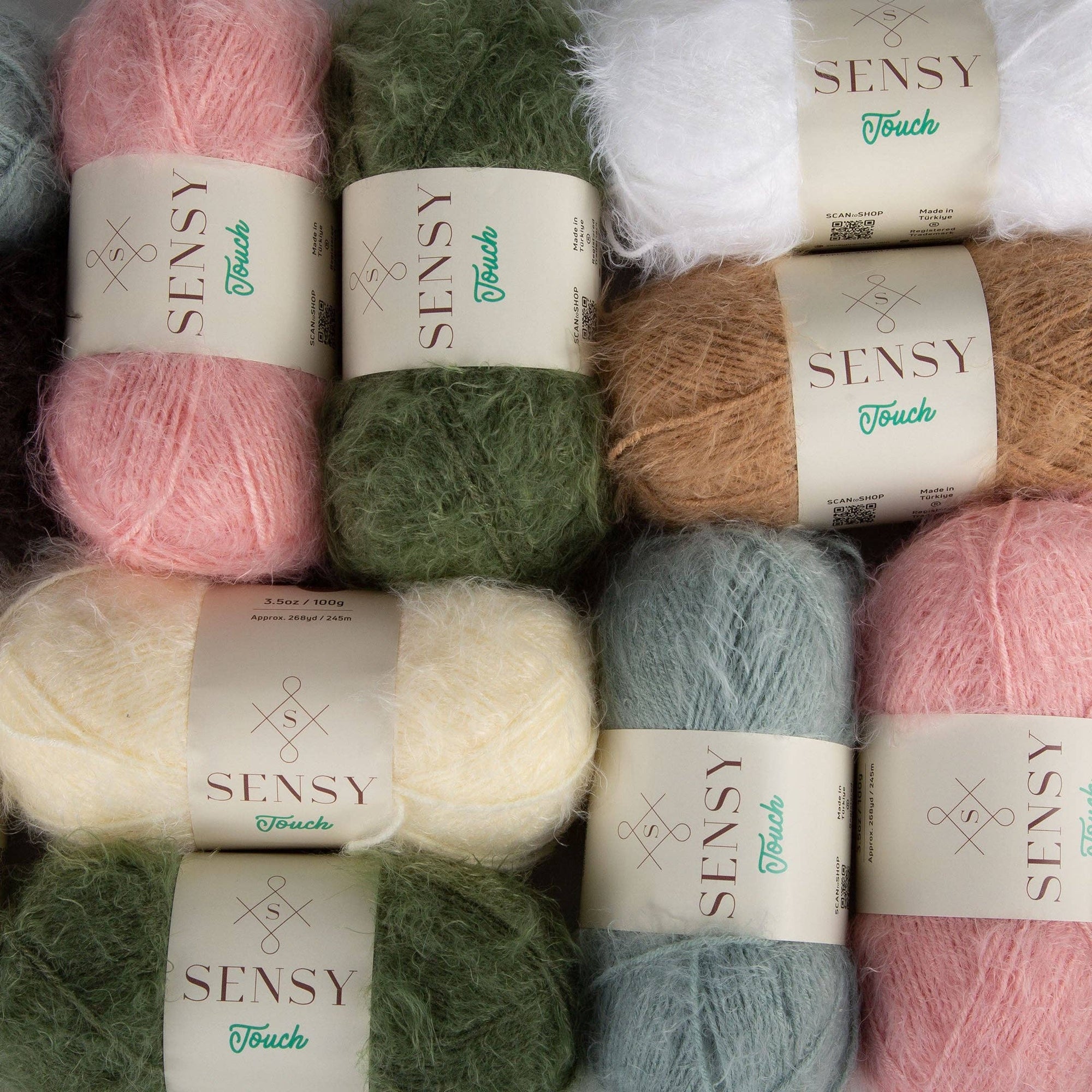 Sensy Touch Yarn, 3.5 oz, 268 Yards, Gauge 3 Light