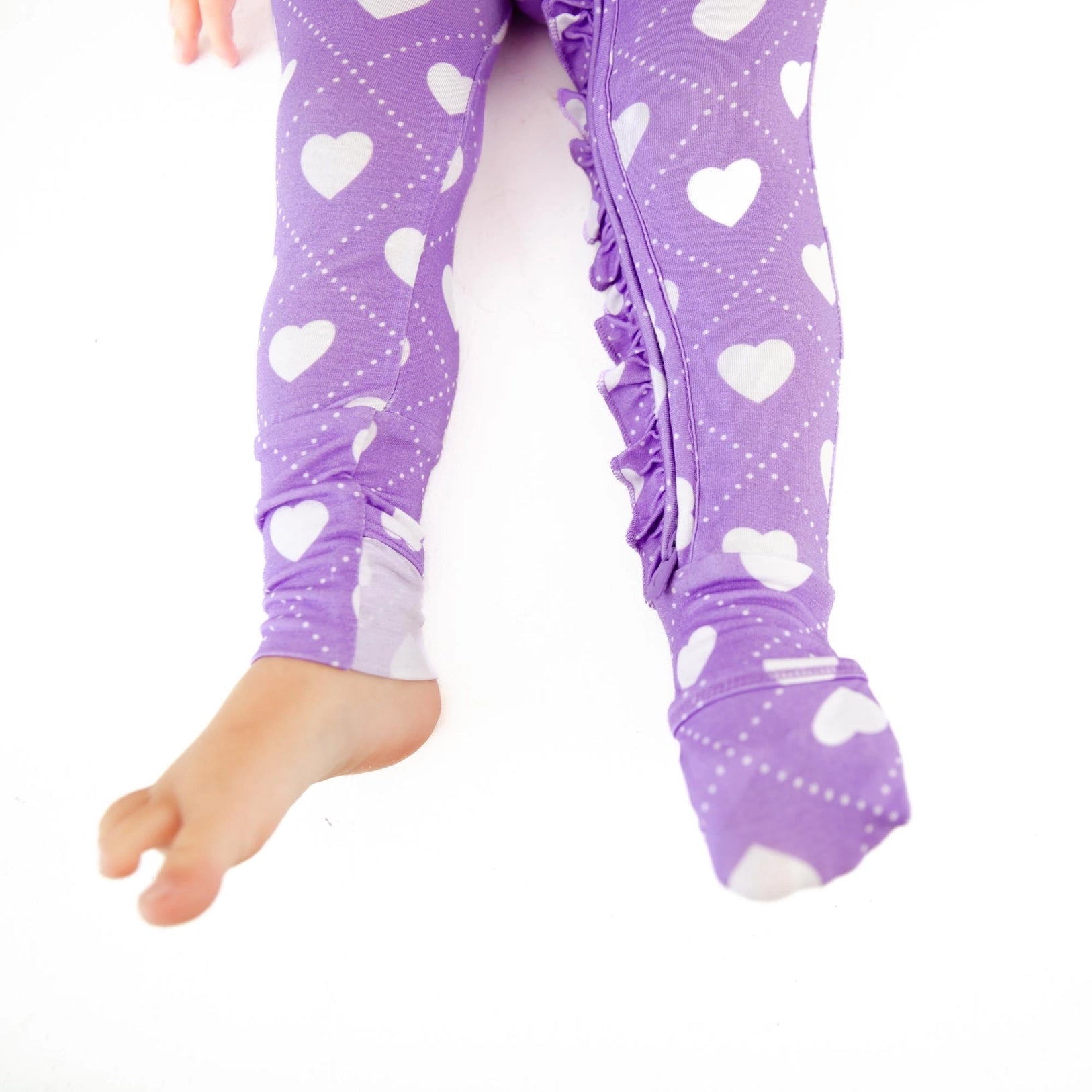 Heart to Get Ruffled Convertible Zippered Footie