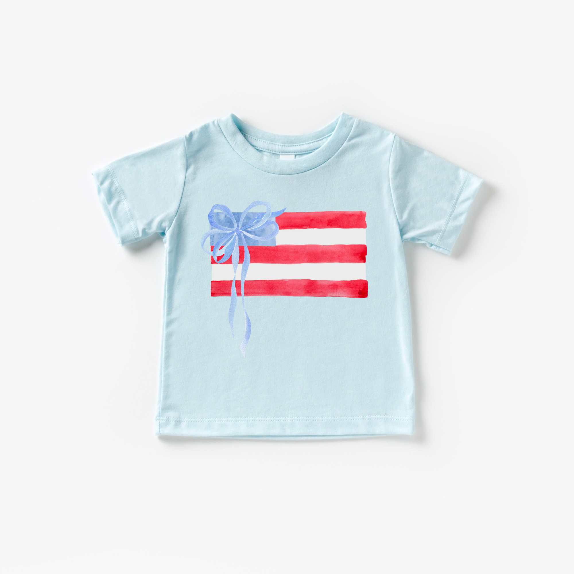 American Flag and Bow Kids Shirt