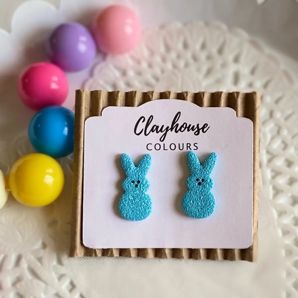 Peeps Clay Studs