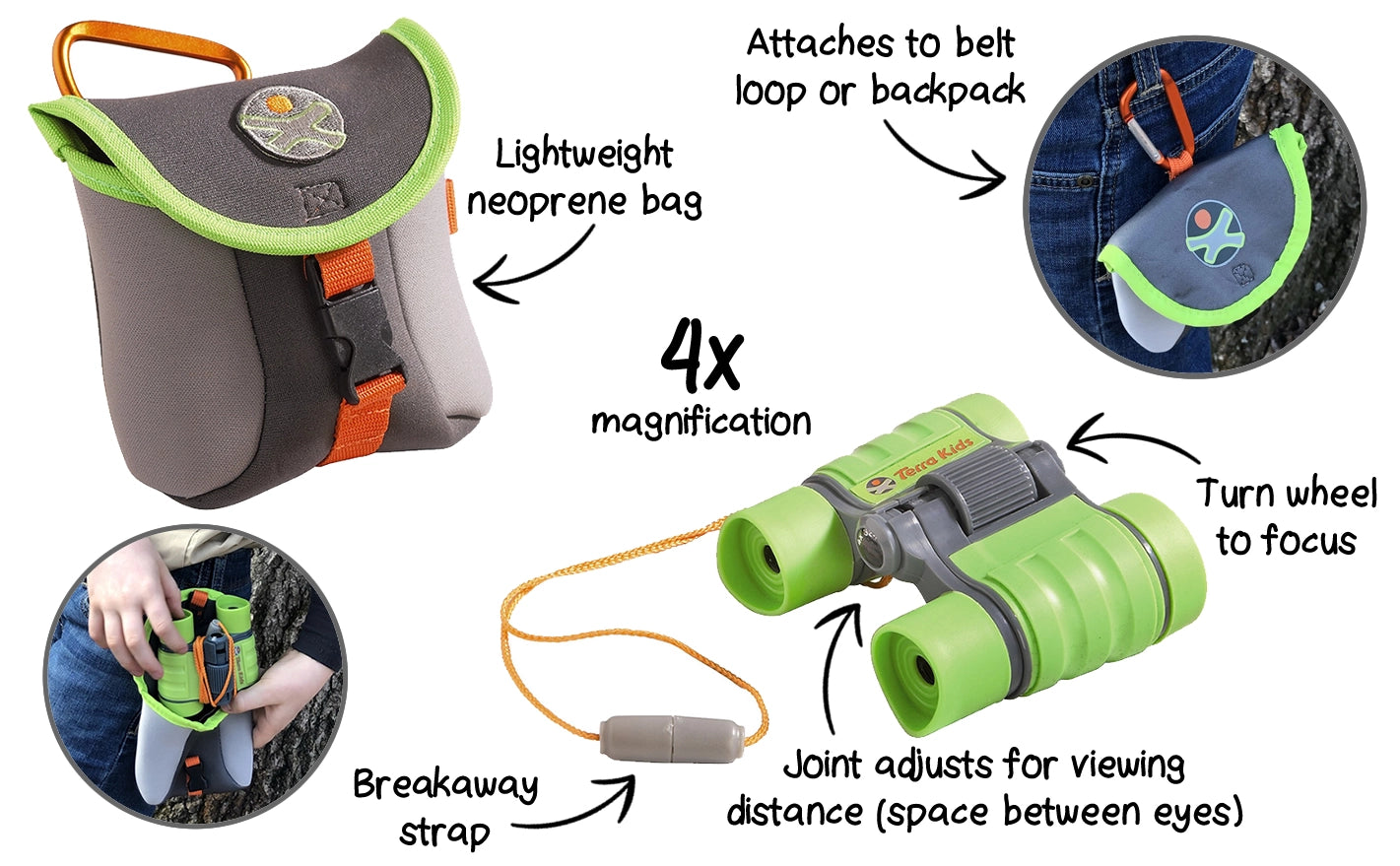 Terra Kids Binoculars with Bag