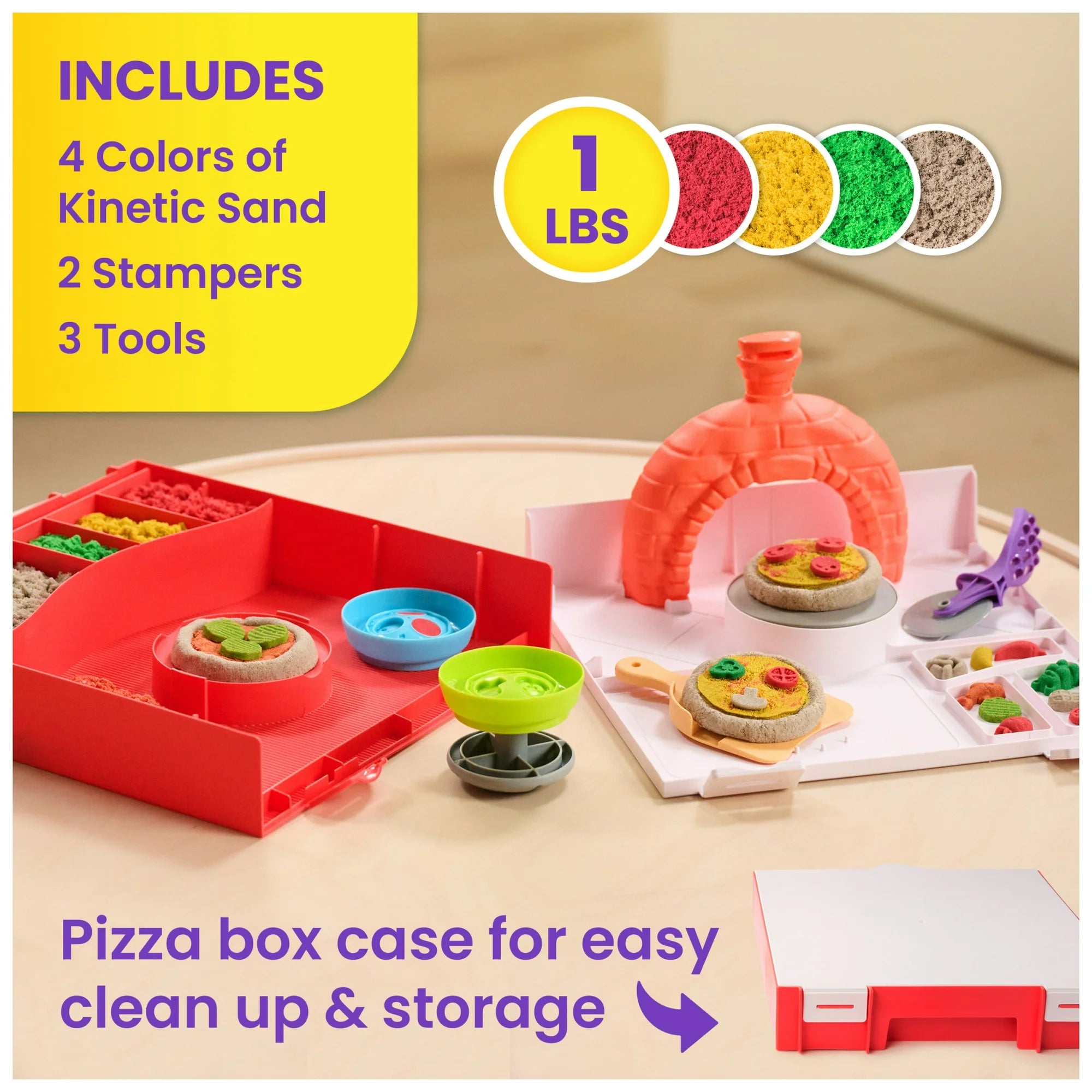 Kinetic Sand Squish Pizza