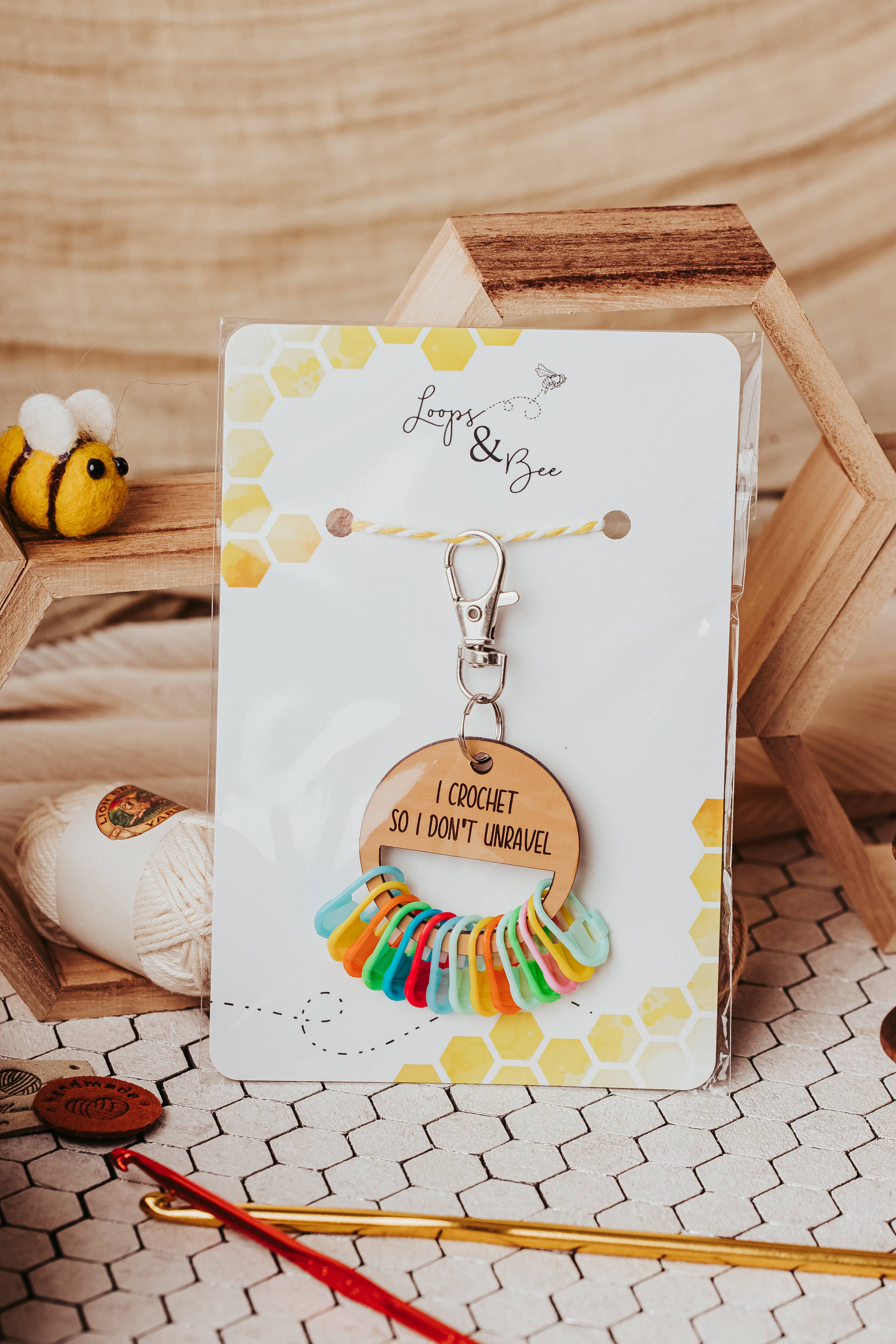 Stitch Marker Holder Keychain
