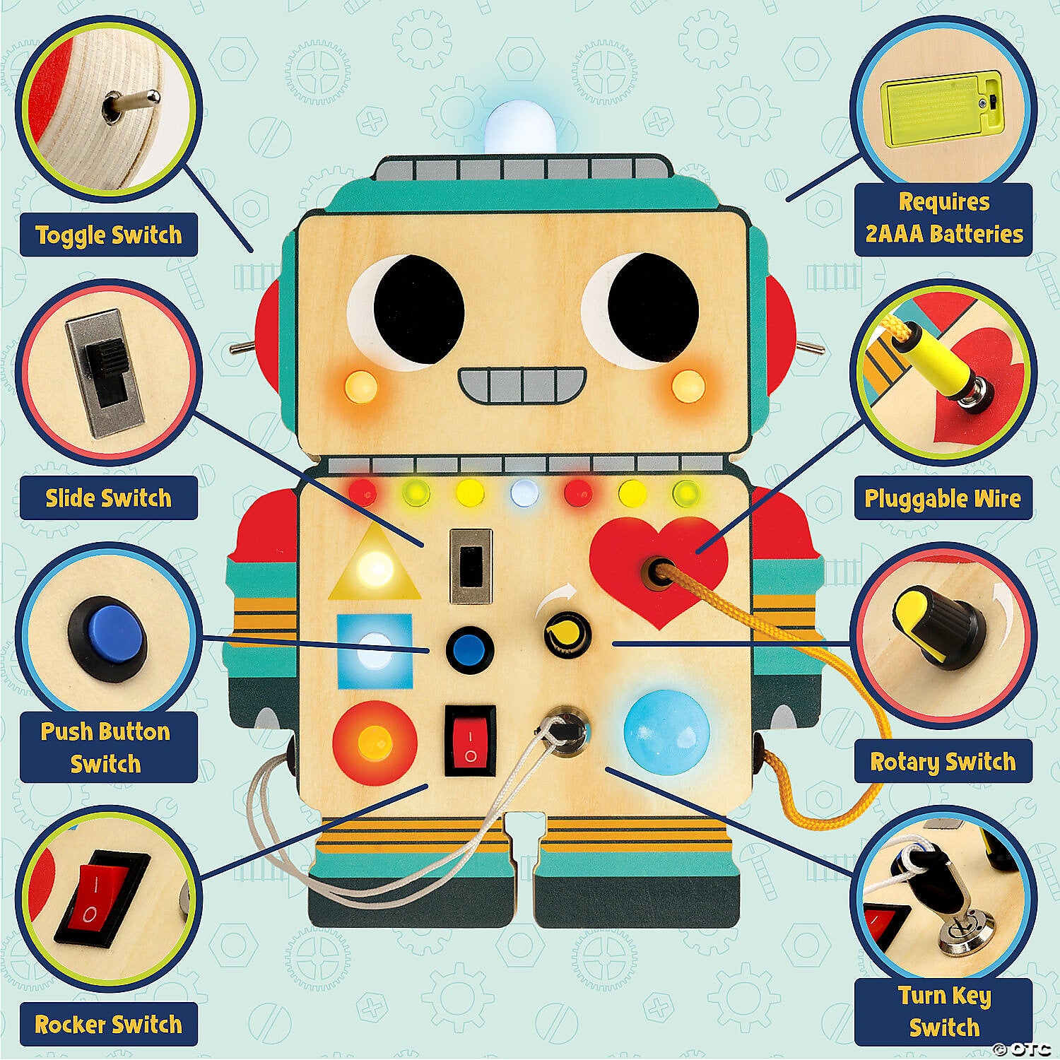Blinkity Bot Light Up Busy Board for Toddlers