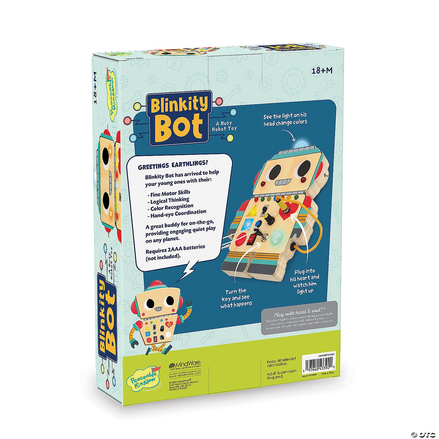 Blinkity Bot Light Up Busy Board for Toddlers