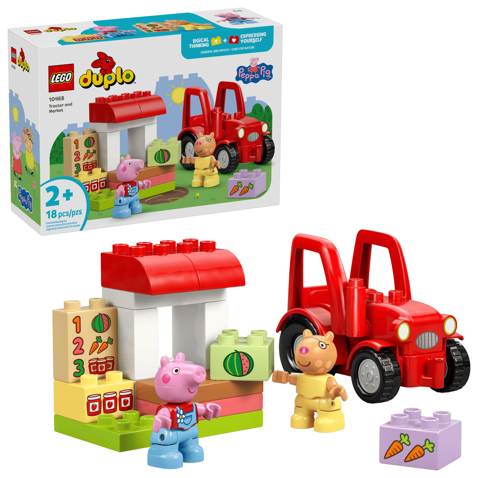 LEGO Duplo Peppa Pig Tractor and Market