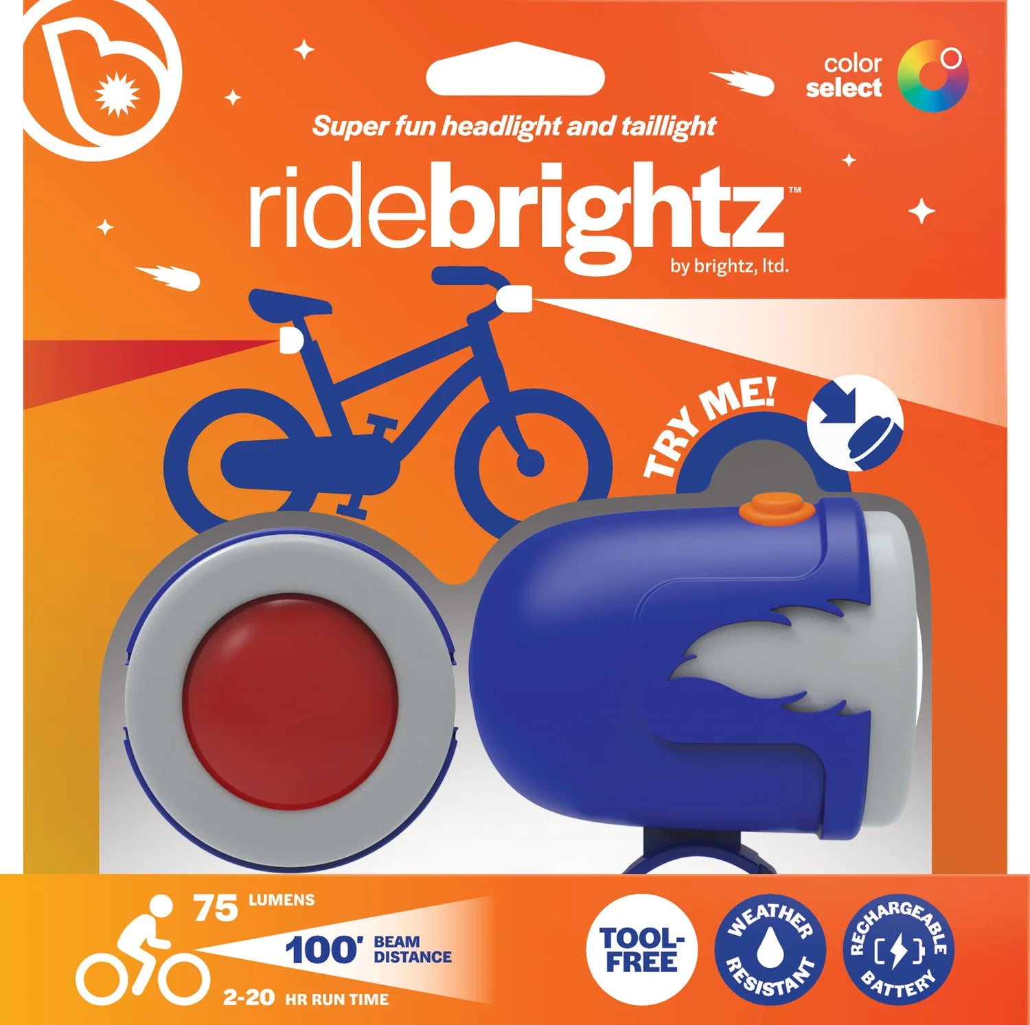 Ride Brightz Headlight & Taillight Set for Bikes & Scooters