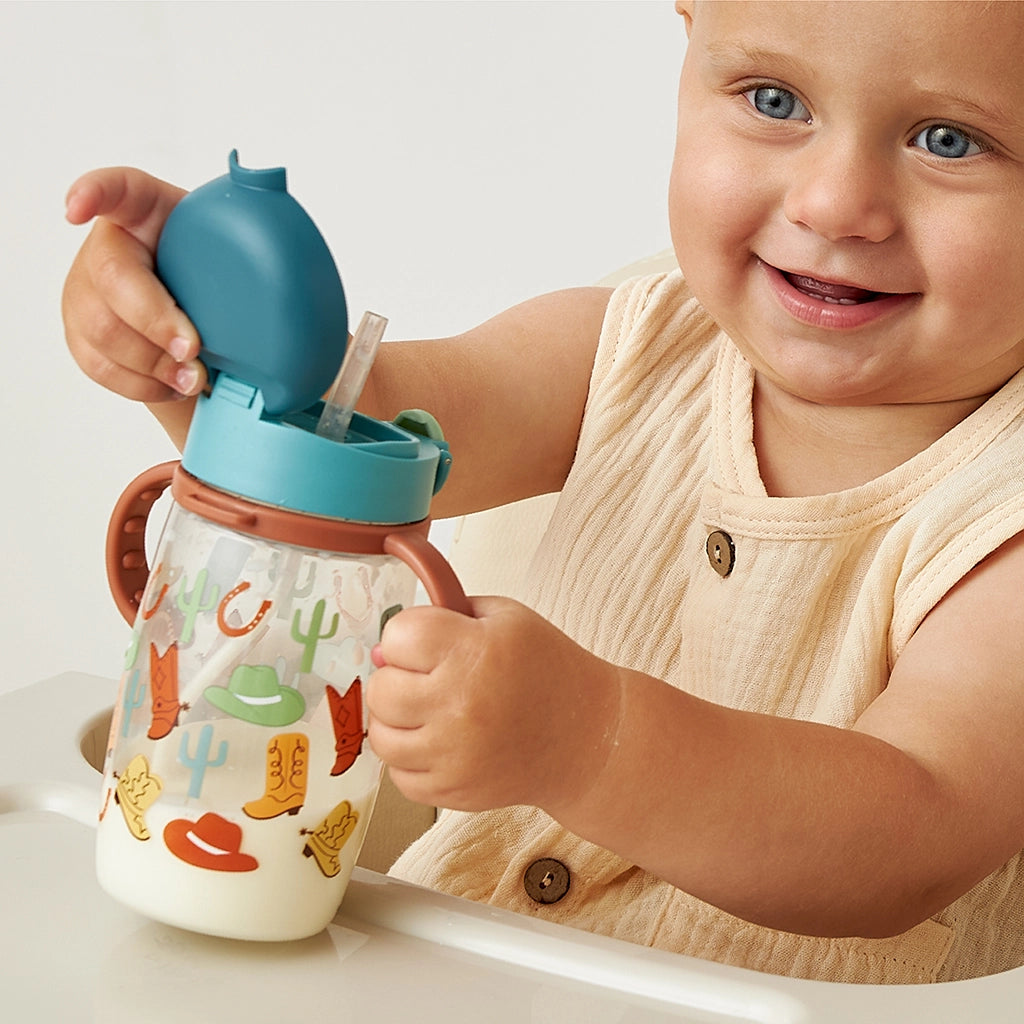 Itzy Sips Straw Cup with Snap-Close Lid - Giddy Up!
