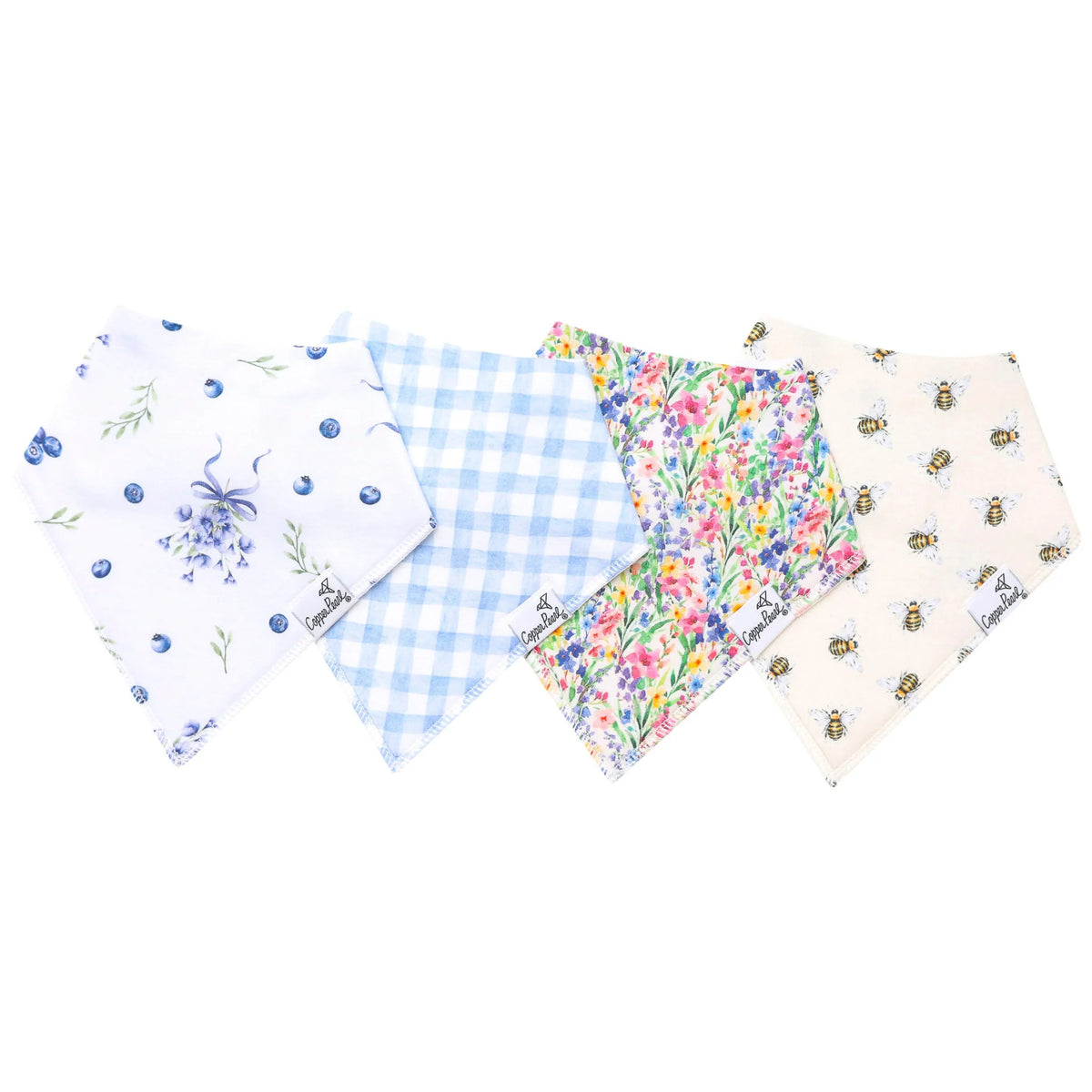 Copper Pearl Catherine Set of 4 Bandana Bibs