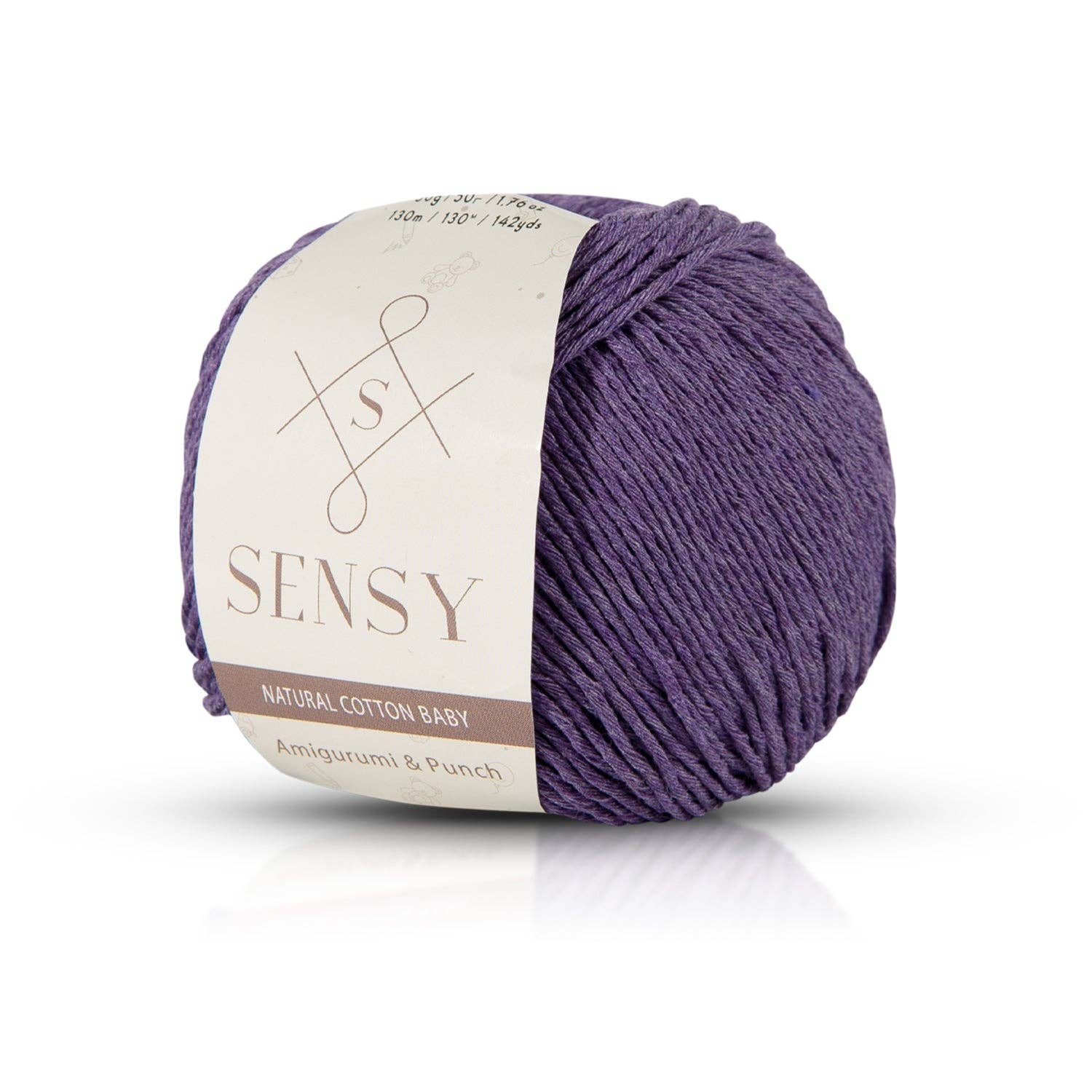 Sensy Premium Natural Baby Cotton 100% Cotton Yarn for Amigurumi Knitting and Crochet